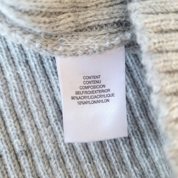 Wayf New Women’s Size Small Leland Gray Sweater Dress Puff Sleeve Tie Back NWT - Picture 10 of 16